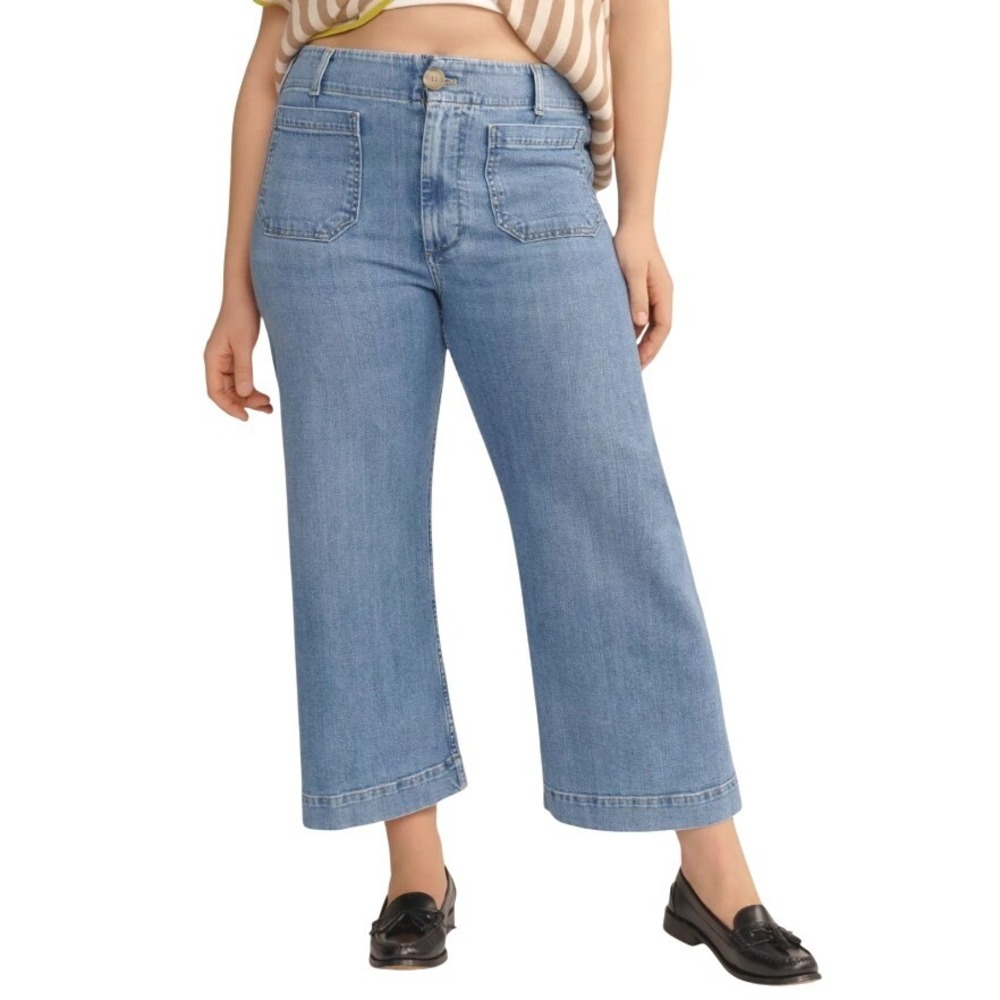 Anthropologie Maeve Womens 32 Colette‎ High Rise Wide Leg Cropped Jeans NWT